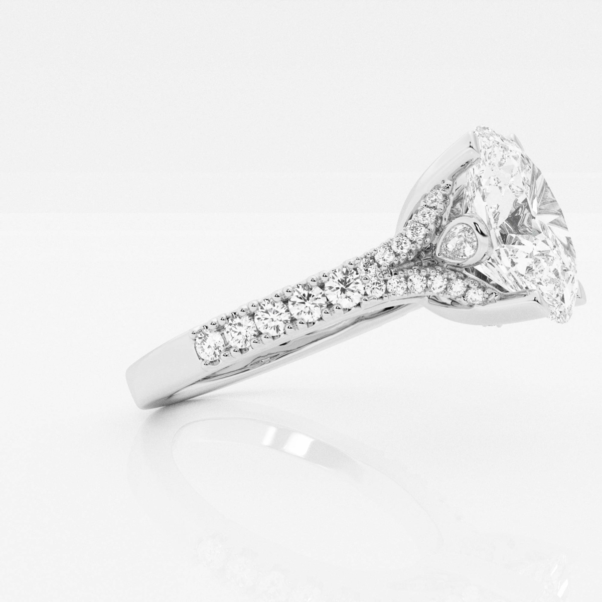 Additional Image 1 for  Badgley Mischka Near-Colorless 4 1/2 ctw Oval Lab Grown Diamond Engagement Ring